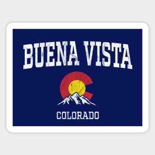 Buena Vista Colorado CO Vintage Athletic Mountains Magnet